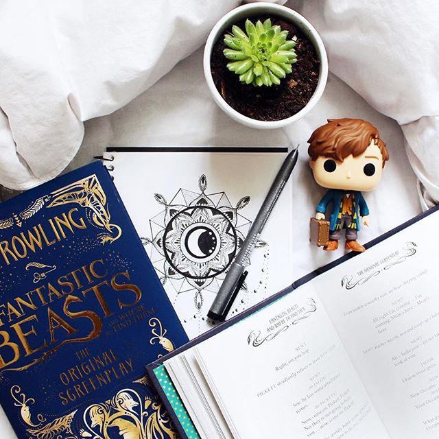 Who's watched Fantastic Beasts yet? I'm not going to lie, when Hedwig's Theme started playing at the beginning, I got super emotional 😂 The movie managed to keep the magic of Harry Potter whilst remaining unique and true to itself and I ended up really loving it 👌🏽 Also the script book is SO BEAUTIFUL BOTH INSIDE AND OUT 😍 I haven't had a chance to read it yet but I can't wait to discover all the little illustrations inside!